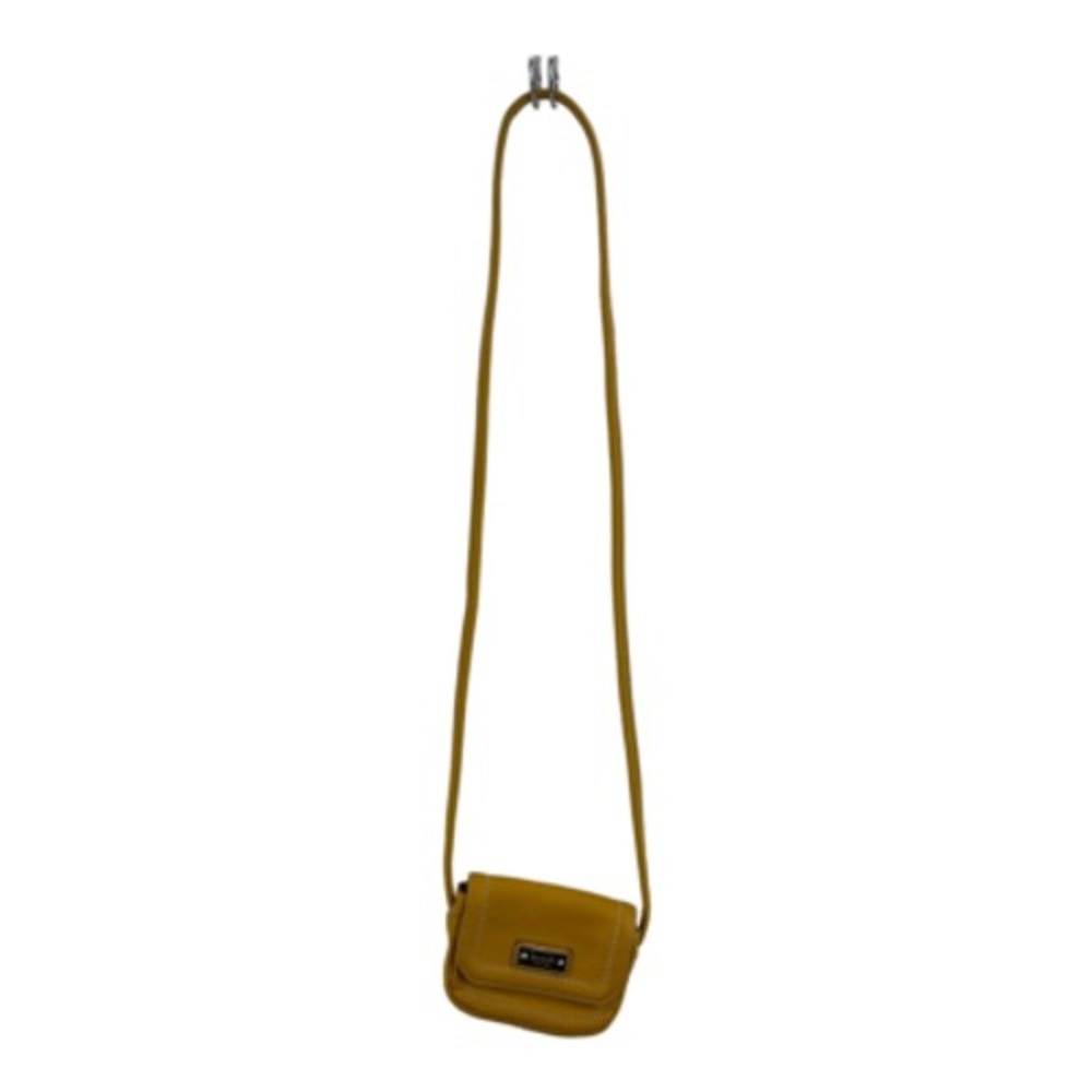 Tignanello Mustard Yellow Leather Crossbody Purse Small‎ Flap Bag